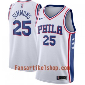 NBA Philadelphia 76ers Trikot Ben Simmons 25 Nike 2017-18 Weiß Swingman - Herren